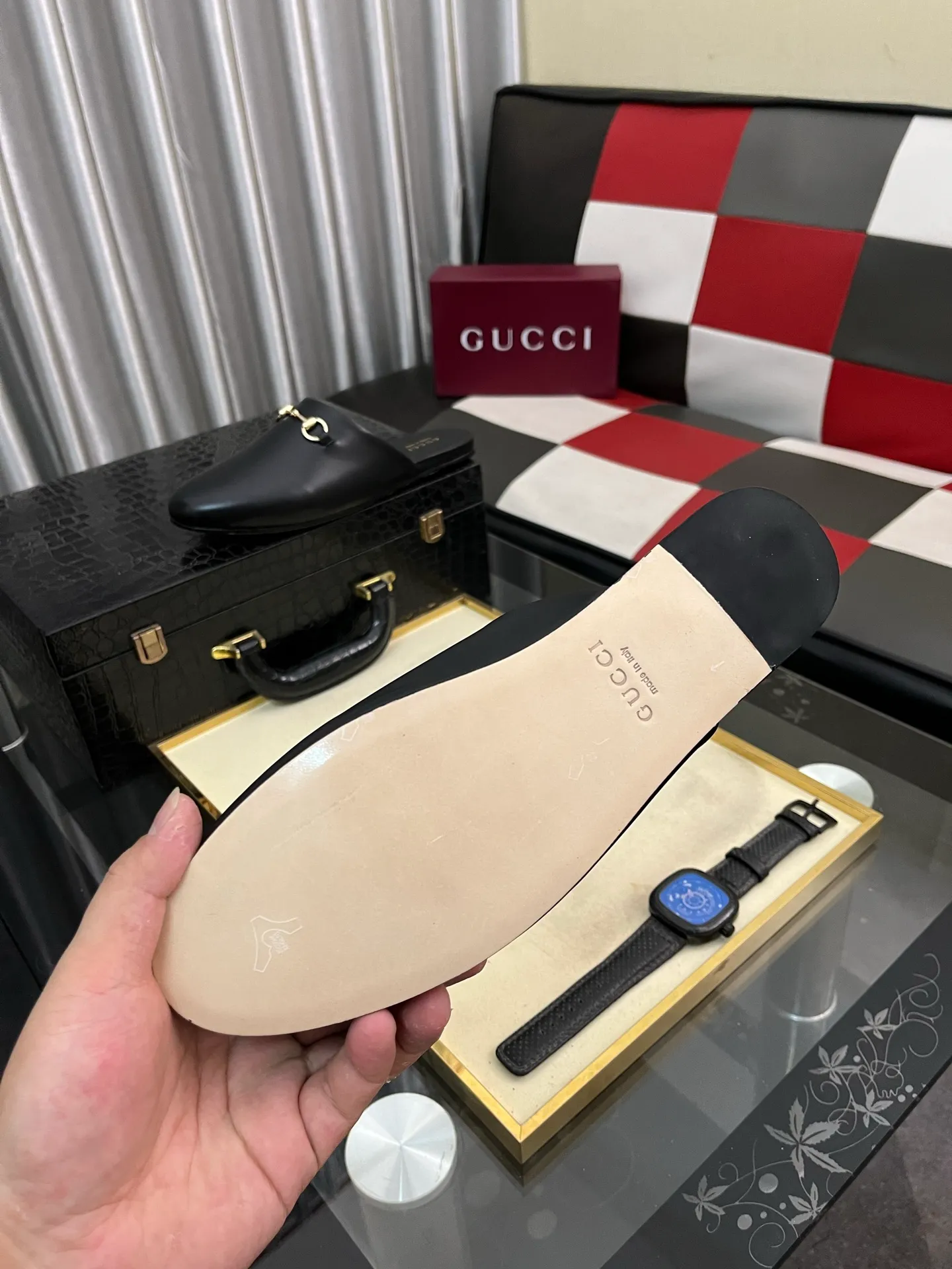 Men's shoes 💰480⌚️⌚️[Gucci] 2024 new season half-slip men's shoes, made of Italian imported first-layer frosted cowhide➕sheepskin lining, original hardware buckle, original combination wear-resistant outsole, real shot 🎬 Very comfortable on the feet, size 36-44